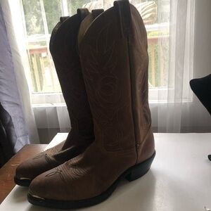 Vibram men’s/ woman’s cowboy boots, embroidered design, Lets ride.